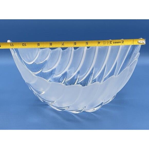 Walther Glas Ombre Clear Frosted Leaf Shaped Serving Bowl From Germany - Picture 8 of 11